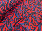 BUBBLE CRÊPE ZÉBRÉ BLEU NOIR ROUGE MLC INTERN