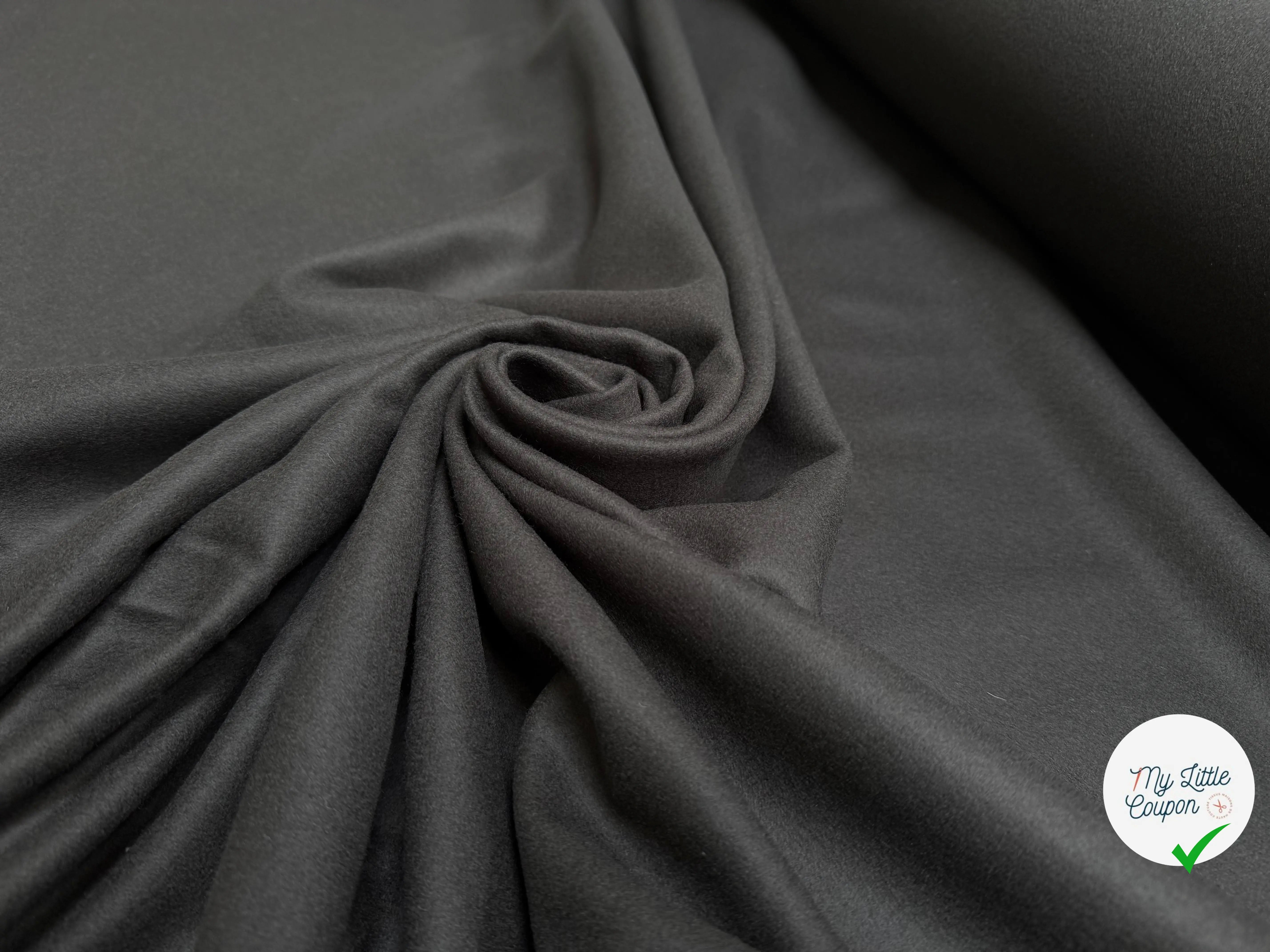 CABAN DE LAINE LOURDE UNI GRIS FONCÉ - My Little Coupon