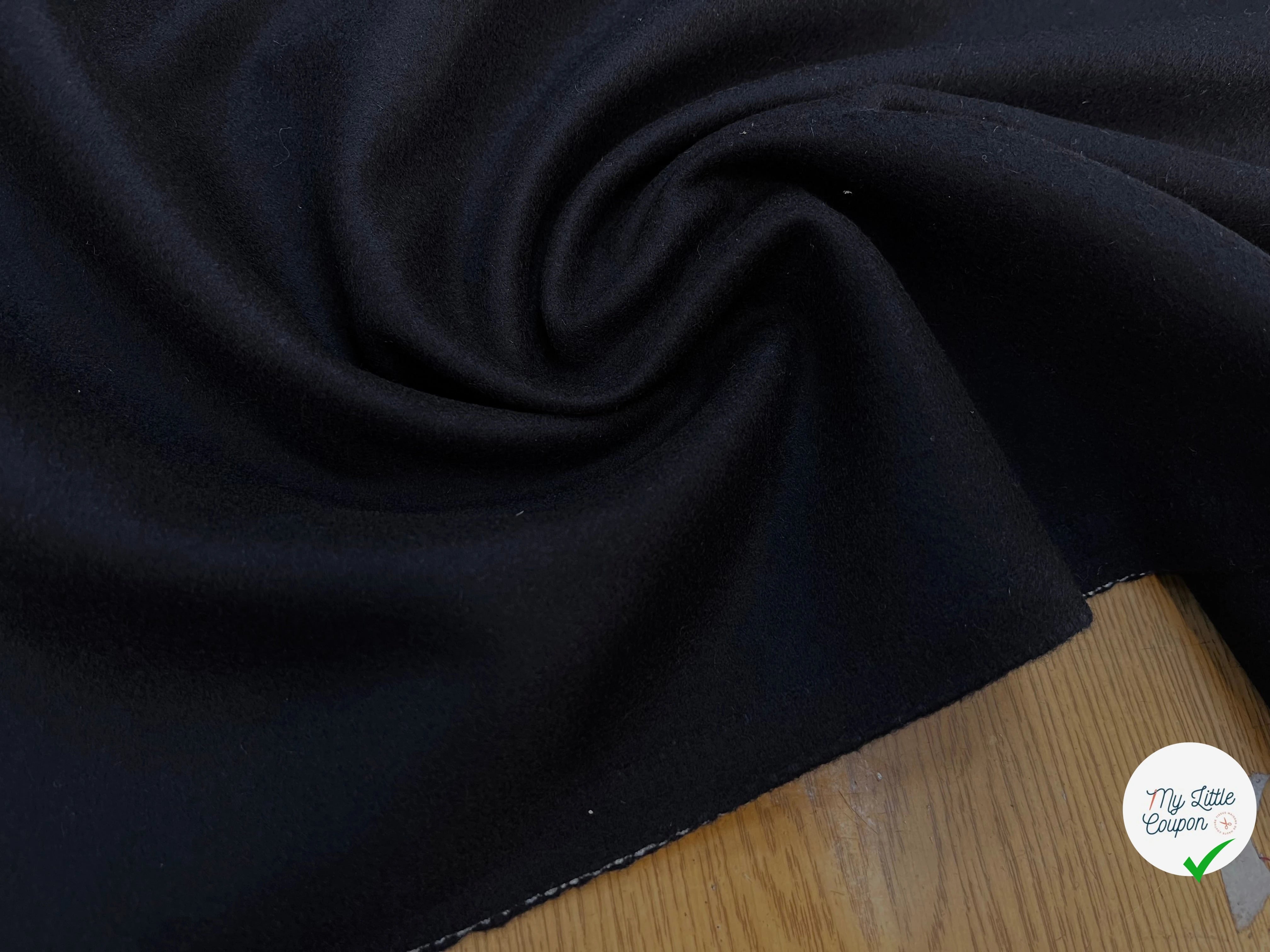 CABAN DE LAINE  NAVY 100% LAINE - My Little Coupon