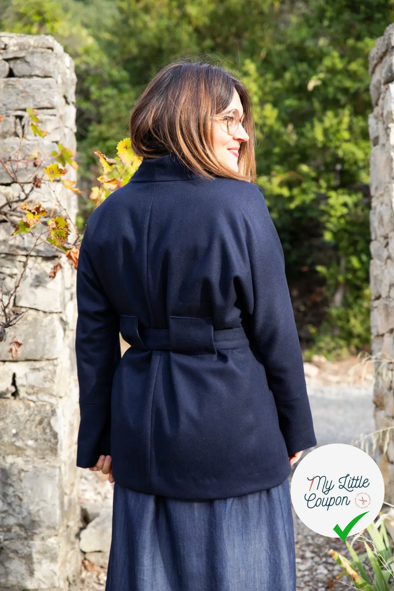 CABAN UNI BLEU MARINE - My Little Coupon