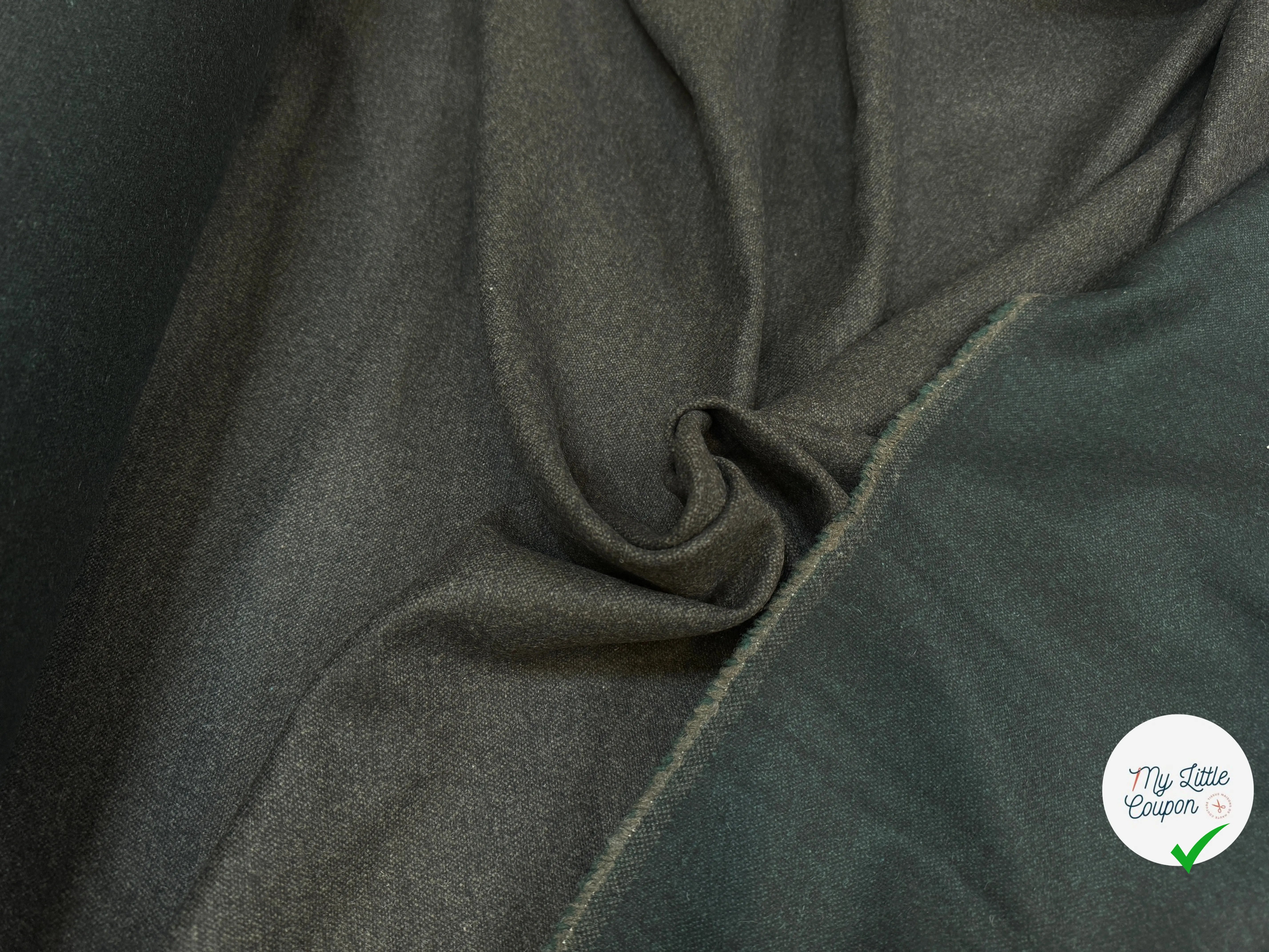 CABAN VERT CHINÉ 80% LAINE VIERGE REVERSIBLE - My Little Coupon