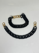 CHAINE PVC NOIR EMBOUT METAL DORE - My Little Coupon