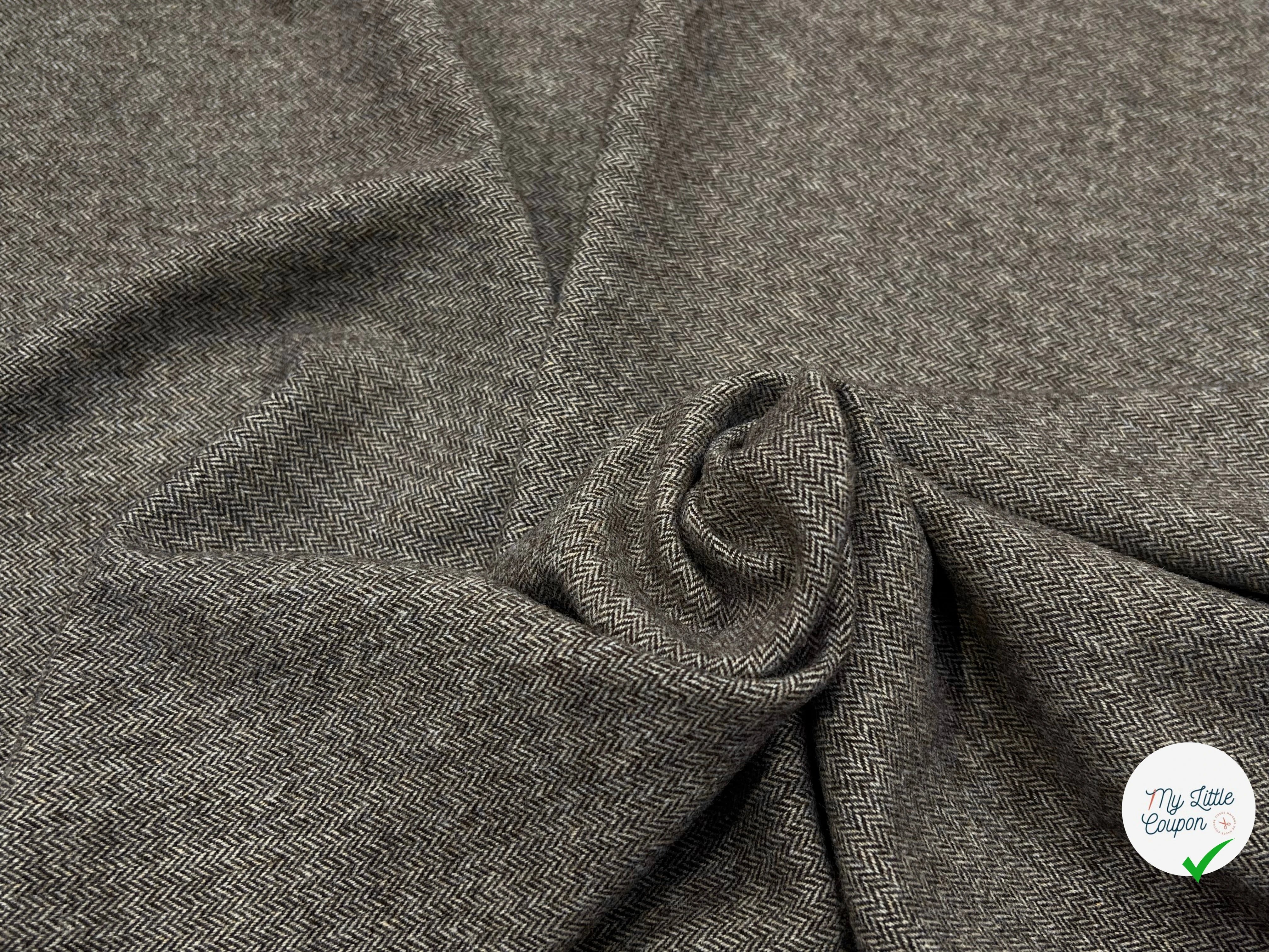 CHEVRON DE LAINE DOUX MARRON 71% LAINE VIERGE 150CM - My Little Coupon