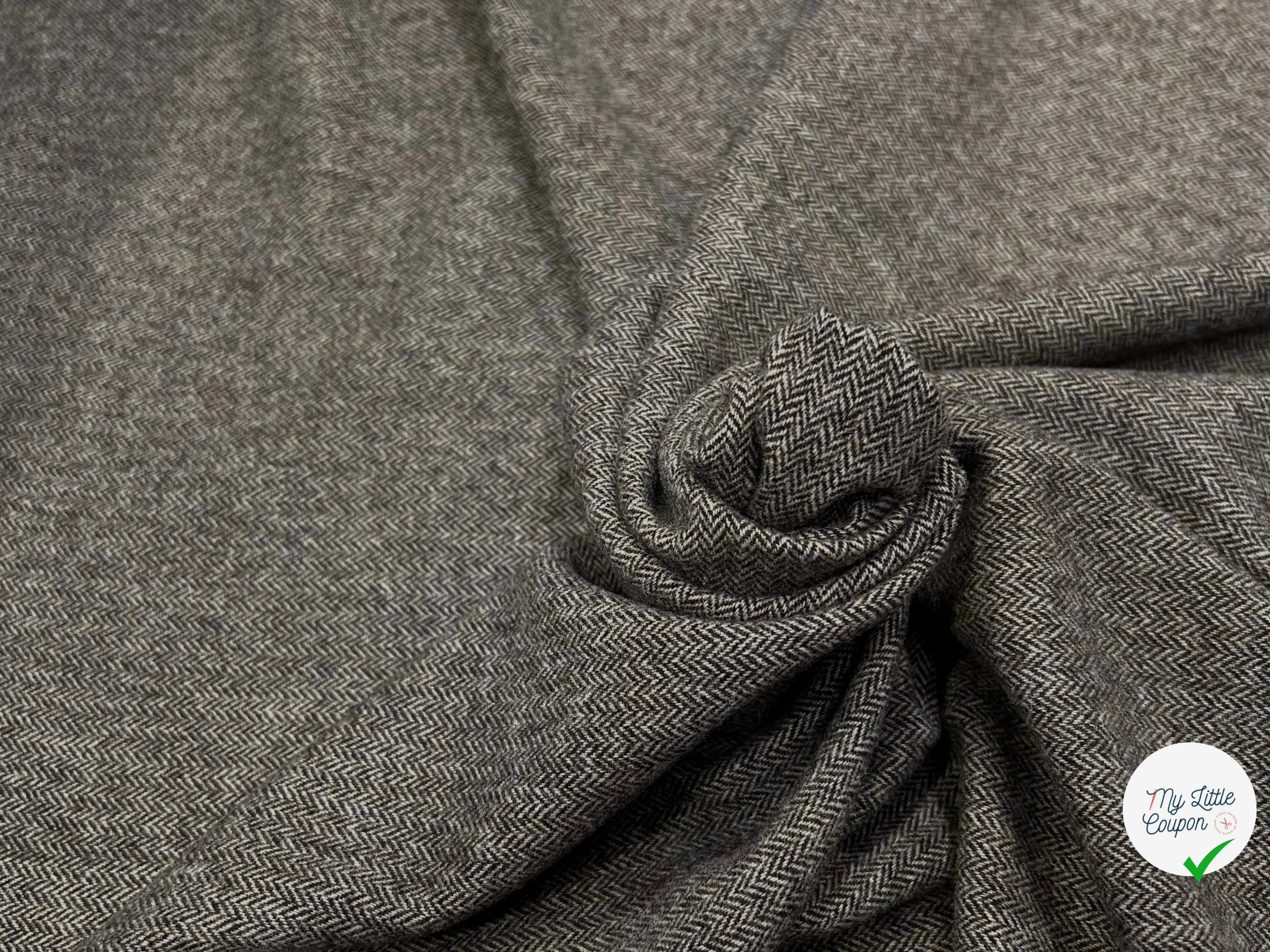 CHEVRON DE LAINE DOUX MARRON 71% LAINE VIERGE 150CM - My Little Coupon