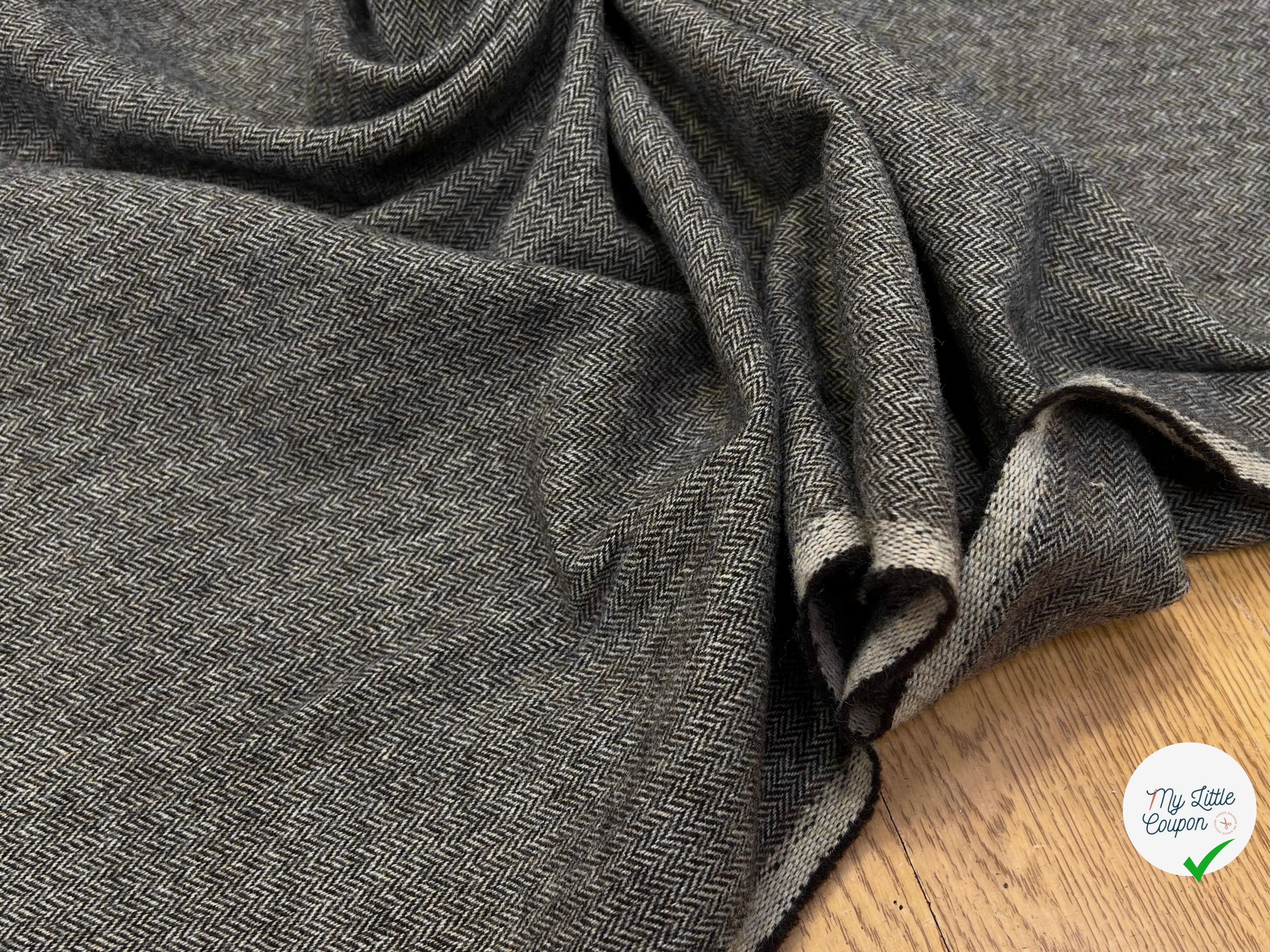 CHEVRON DE LAINE DOUX MARRON 71% LAINE VIERGE 150CM - My Little Coupon