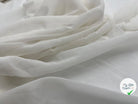 CHIFFON DE SOIE STRETCH BLANC CASSÉ FROISSÉ - My Little Coupon - tissu - coudre
