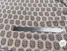 CHIFFON IMPRIMÉ FEUILLAGES CREME BLEU FOND ÉCRU - My Little Coupon