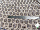 CHIFFON IMPRIMÉ FEUILLAGES CREME BLEU FOND ÉCRU - My Little Coupon