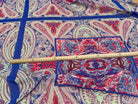 CHIFFON IMPRIMÉ GRAPHIQUE FOND BLEU PANNEAU - My Little Coupon