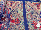 CHIFFON IMPRIMÉ GRAPHIQUE FOND BLEU PANNEAU - My Little Coupon