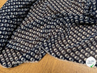 CHIFFON IMPRIMÉ MOTIFS CIRCULAIRES À OMBRE FOND MARINE - My Little Coupon
