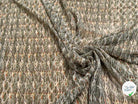 CHIFFON IMPRIMÉ MOTIFS GÉOMETRIQUES BEIGE KAKI - My Little Coupon