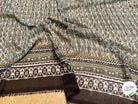 CHIFFON IMPRIMÉ MOTIFS GÉOMETRIQUES BEIGE KAKI - My Little Coupon