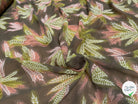 CHIFFON PRINTED CHAMP DE BLÉ VERT KAKI TEINTURE - My Little Coupon