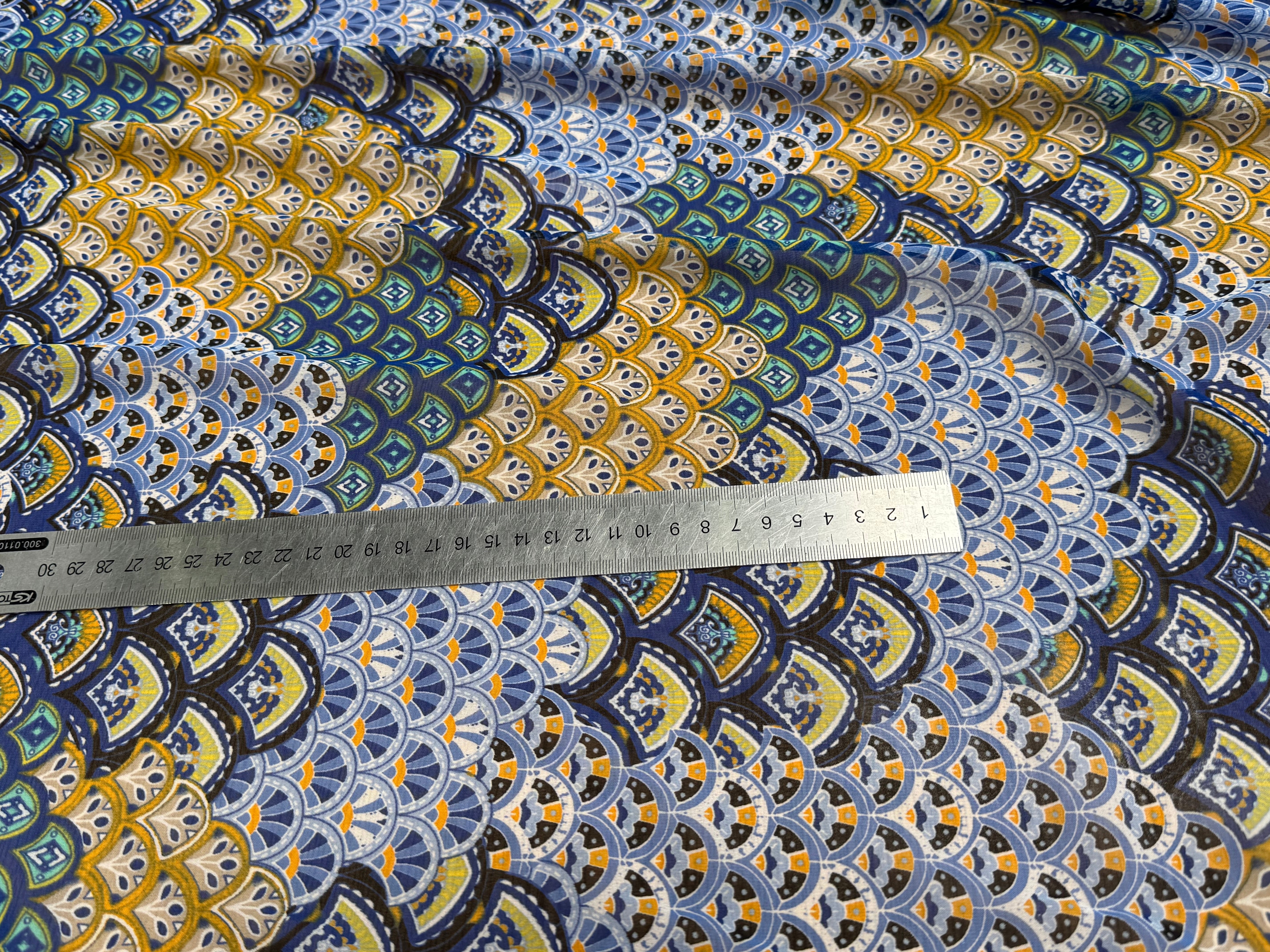 CHIFFON PRINTED ÉVANTAILS MULTICOLORES - My Little Coupon