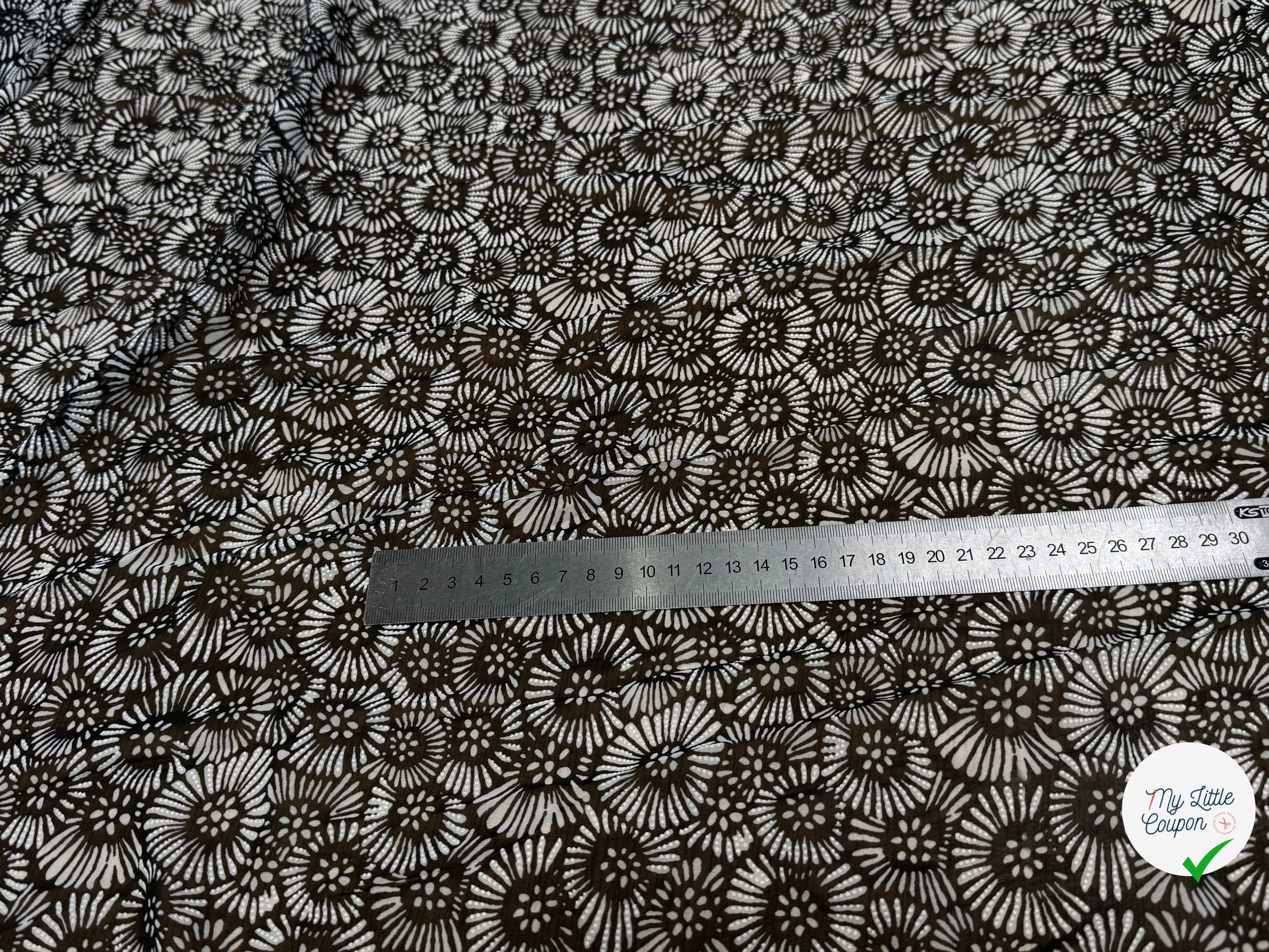 CHIFFON PRINTED FEU D'ARTIFICES FOND NOIR - My Little Coupon