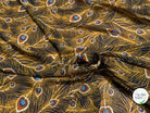 CHIFFON PRINTED FEUILLAGES MUSTARD - My Little Coupon