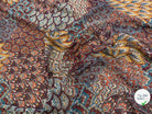 CHIFFON PRINTED FLORAUX MULTICOLORES CHOCO CARAMEL - My Little Coupon