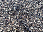 CHIFFON PRINTED JOLIES FLEURS FOND MARINE - My Little Coupon