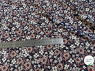 CHIFFON PRINTED JOLIES FLEURS FOND NAVY - My Little Coupon