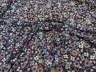 CHIFFON PRINTED JOLIES FLEURS FOND NAVY - My Little Coupon