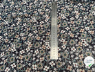 CHIFFON PRINTED JOLIES FLEURS MULTICOLORES FOND MARINE - My Little Coupon