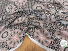 CHIFFON PRINTED MOTIF CIRCULAIRES GÉOMETRIQUES CREME&KAKI - My Little Coupon