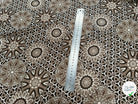 CHIFFON PRINTED MOTIF CIRCULAIRES GÉOMETRIQUES MARRON&NOIR - My Little Coupon