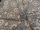 CHIFFON PRINTED MOTIF CIRCULAIRES GÉOMETRIQUES MARRON&NOIR - My Little Coupon