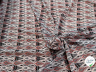 CHIFFON PRINTED MOTIS GÉOMETRIQUES CREME CHOCO FOND ÉCRU - My Little Coupon