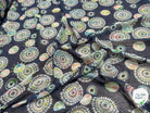 CHIFFON PRINTED MOYENS COQUILLAGES MULTICOLORES FOND BLEU - My Little Coupon
