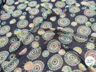 CHIFFON PRINTED MOYENS COQUILLAGES MULTICOLORES FOND BLEU - My Little Coupon