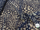 CHIFFON PRINTED PAPILLONS FOND MARINE - My Little Coupon