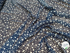 CHIFFON PRINTED POIS BULLES MARINE - My Little Coupon