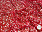 CHIFFON PRINTED POIS BULLES ROUGE - My Little Coupon