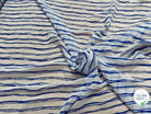 CHIFFON PRINTED RAYURES CROISÉES BLEUES - My Little Coupon