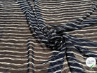 CHIFFON PRINTED RAYURES CROISÉES MARINE FONCÉ - My Little Coupon