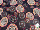 CHIFFON PRINTED SHELL GÉOMETRIQUES ROSE FOND MARINE - My Little Coupon