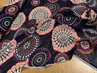 CHIFFON PRINTED SHELL GÉOMETRIQUES ROSE FOND MARINE - My Little Coupon