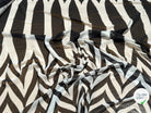 CHIFFON PRINTED TRAMES NOIR ÉCRU - My Little Coupon