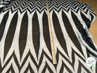 CHIFFON PRINTED TRAMES NOIR ÉCRU - My Little Coupon