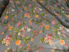 CHIFFON VICHY NOIR FLUIDE GROSSES FLEURS SUPER BEAU - My Little Coupon