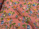 CHIFFON VICHY ROUGE FLUIDE GROSSES FLEURS SUPER BEAU - My Little Coupon