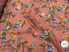 CHIFFON VICHY ROUGE FLUIDE GROSSES FLEURS SUPER BEAU - My Little Coupon