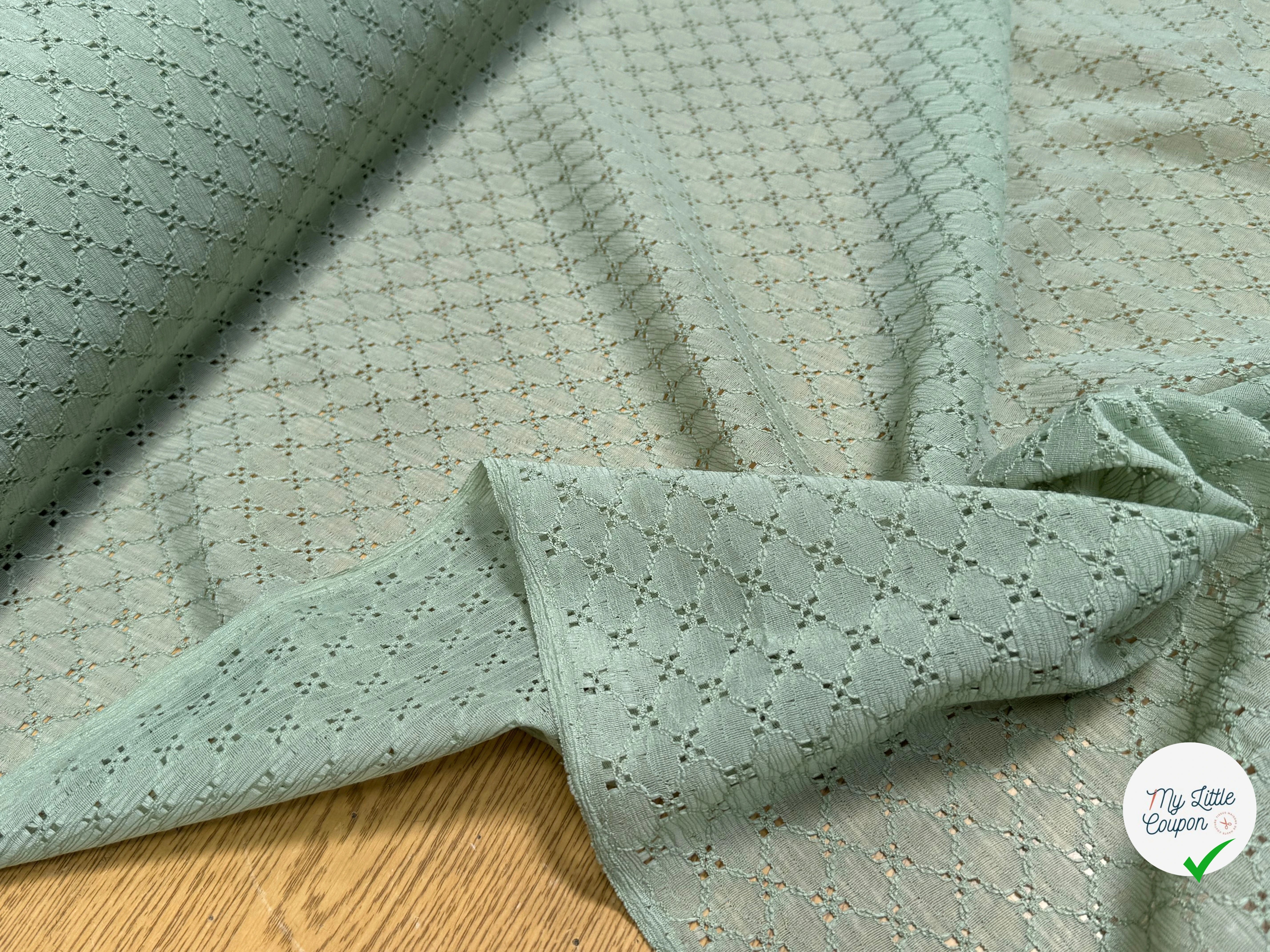 BRODERIE ANGLAISE VERT CÉLADON - My Little Coupon