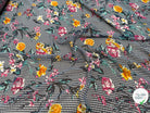 CHIFFON VICHY BLEU FLUIDE GROSSES FLEURS SUPER BEAU - My Little Coupon
