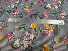 CHIFFON VICHY BLEU FLUIDE GROSSES FLEURS SUPER BEAU - My Little Coupon