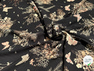 CREPE FLUIDE FOND NOIR MOTIFS FLORAUX PAPILLONS - My Little Coupon