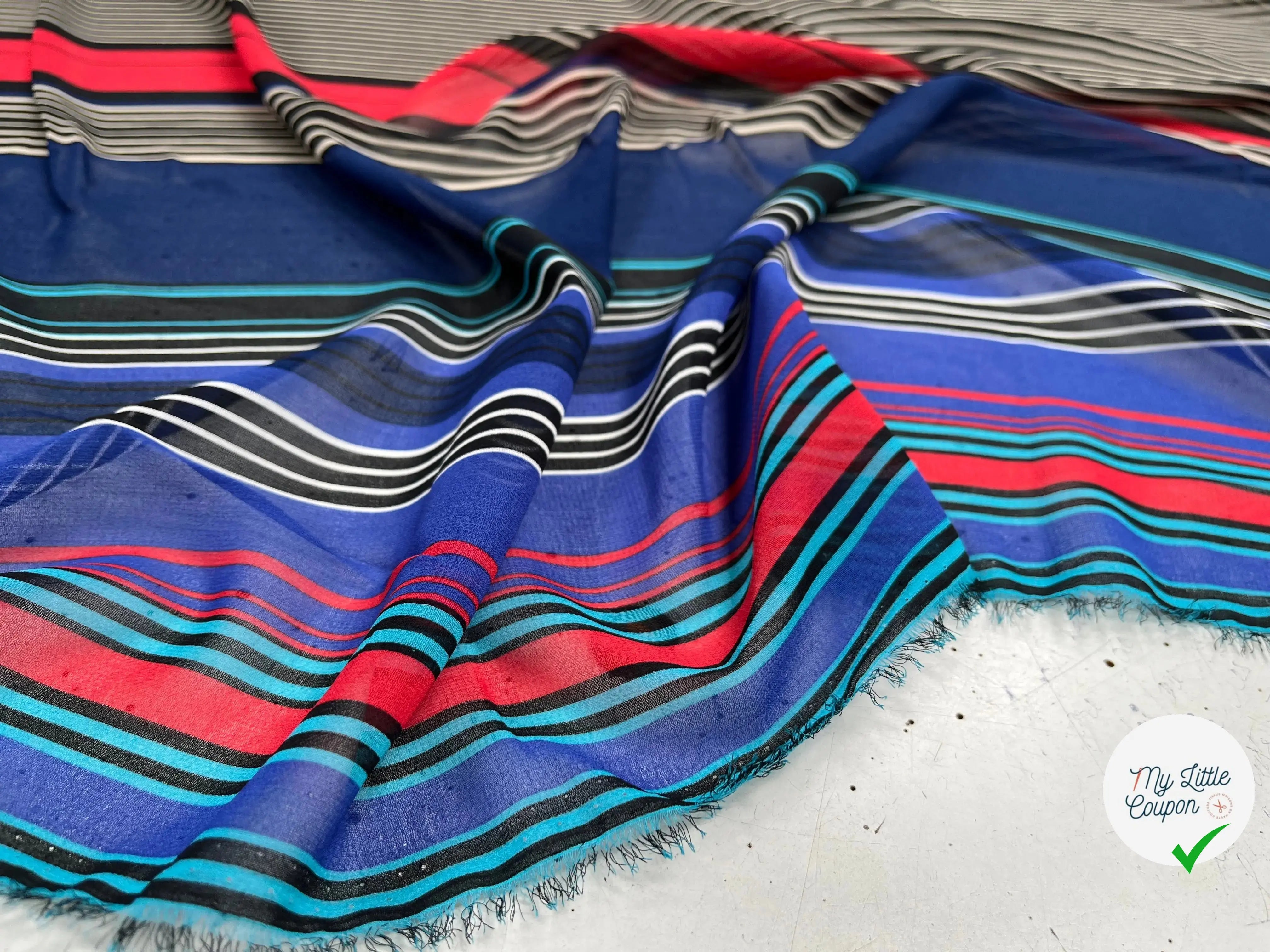 CREPE GEORGETTE STRIPES - My Little Coupon