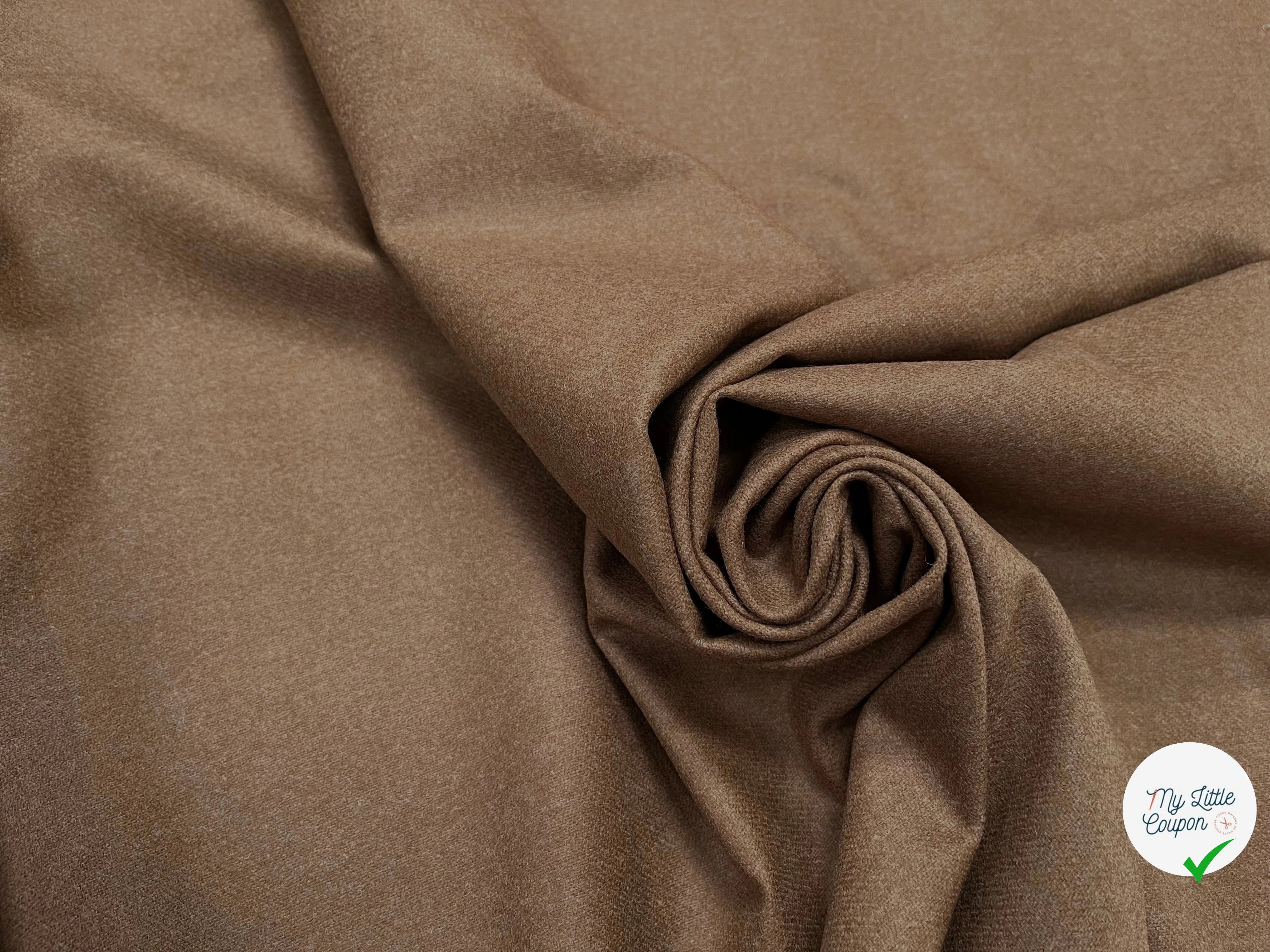 FLANELLE MARRON CAMEL LAINE - My Little Coupon